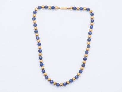 Collier d’un rang de perles d’or jaune 18...