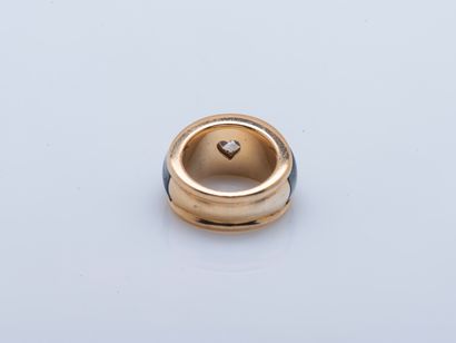 Bague jonc bombé en or jaune 14 carats (585...