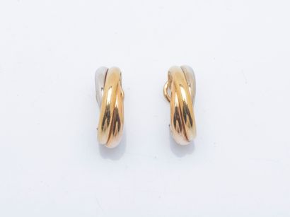 CARTIER
Pair of 18K (750 ‰) yellow gold,...