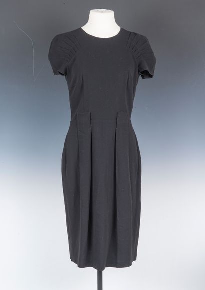 PRADA
Black crepe dress, darted sleeves,...