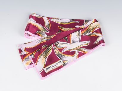 EMILIO PUCCI
Printed silk scarf with bird...