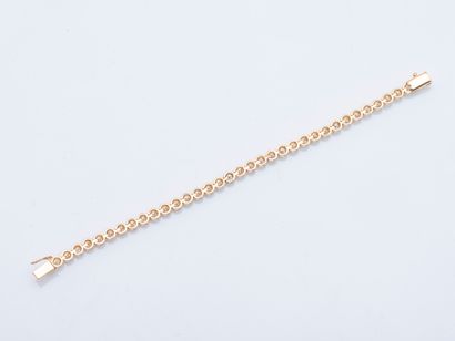 Line or Tennis bracelet in 18K yellow gold...