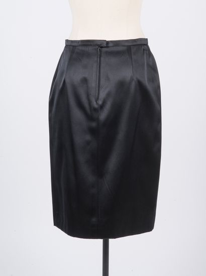 SAINT LAURENT Rive Gauche
Black silk straight...
