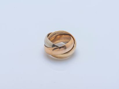 CARTIER
Large Trinity ring formed of three...