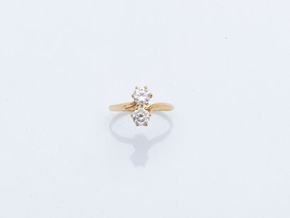 Bague en or jaune 18 carats (750 ‰) sertie...