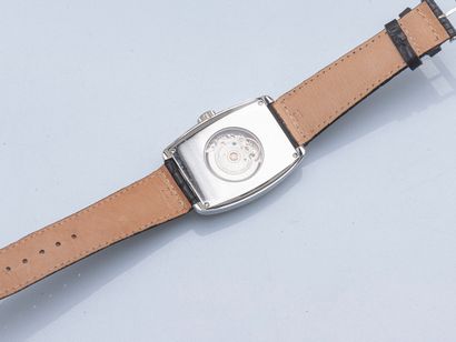 Watch in the Art Deco style, with domed tonneau-shaped...