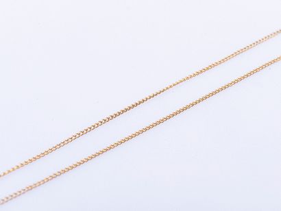 18K yellow gold (750 ‰) chain with gourmette...
