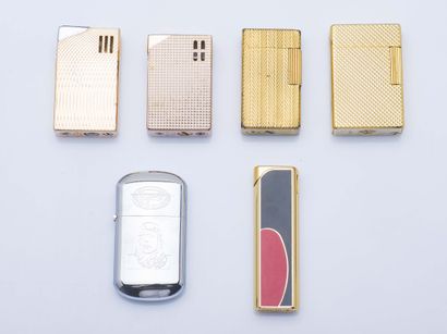 Set of 5 lighters including : 
a Rodan Slim...