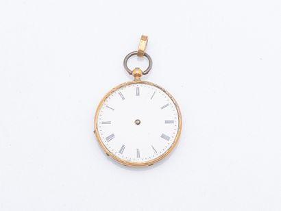 Pocket watch in 18K yellow gold (750 ‰),...