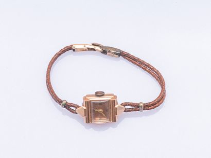 Ladies' watch in 14-carat rose gold (585...