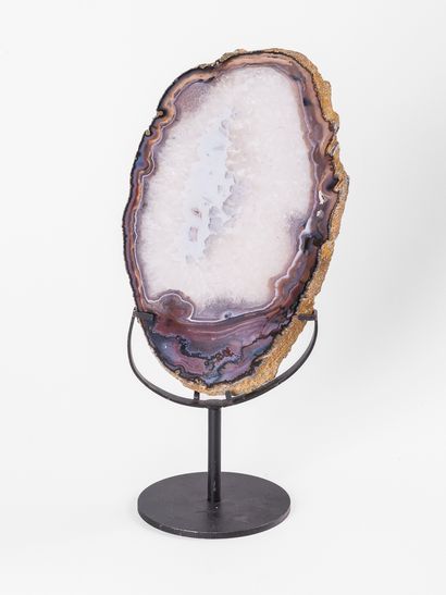 Tranche d'Agate socle, Brésil. 
Dim. : 14...