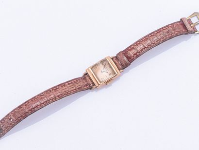 Ladies' watch in 14-carat pink gold (585...
