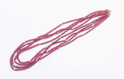 Collier de 4 rangs de perles de racine de...