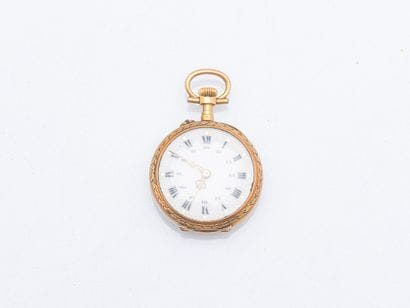 18K (750 ‰) yellow gold satin-finish collar...