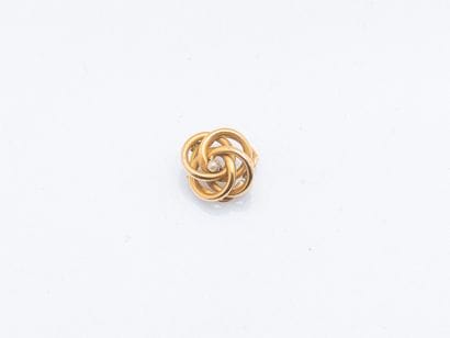 Suit button in 18K yellow gold (750 ‰) with...