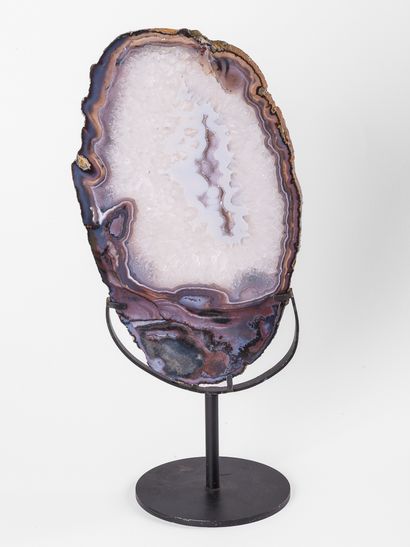 Tranche d'Agate socle, Brésil. 
Dim. : 14...
