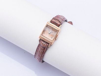 Ladies' watch in 14-carat pink gold (585...