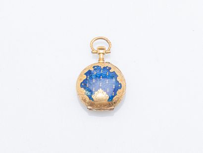Collar watch in 18K yellow gold (750 ‰) the...