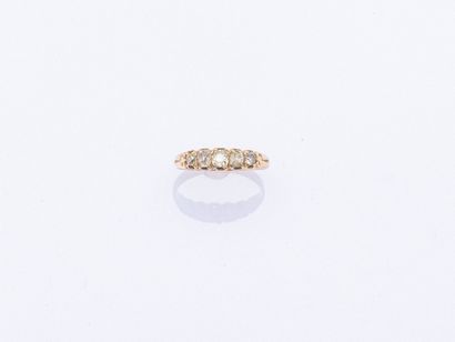 Garter ring in 14K rose gold (585 ‰) set...