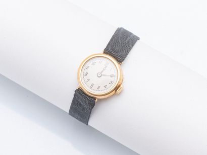 18K (750 ‰) yellow gold round ladies' watch...