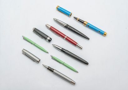 Set of six pens : 
RECIFE Mercury rollerball...