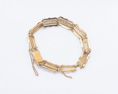 Bracelet in 18K yellow gold (750 ‰) formed...