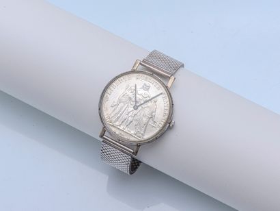 Watch whose case is formed from a 5 Franc...