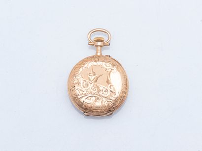 Collar watch in 18K yellow gold (750 ‰),...