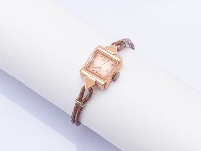 Ladies' watch in 14-carat rose gold (585...