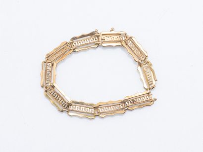 Bracelet in 18K yellow gold (750 ‰) formed...