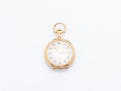 Collar watch in 18K yellow gold (750 ‰) the...
