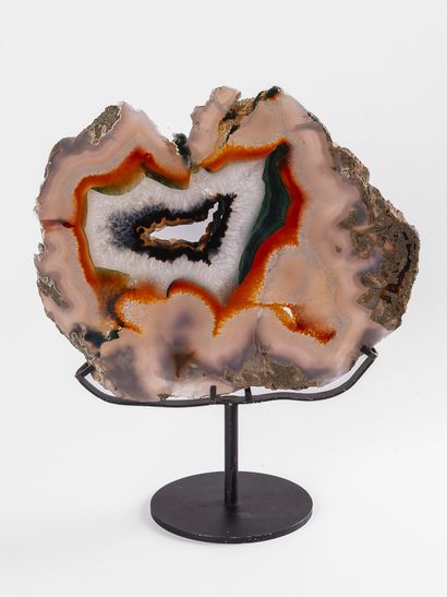 Tranche d'Agate socle, Brésil. 
Dim. : 22...