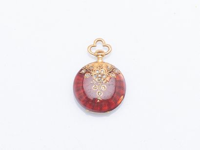 Collar watch in 18K yellow gold (750 ‰),...