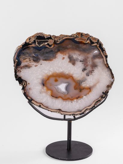 Tranche d'Agate socle, Brésil. 
Dim. : 19...