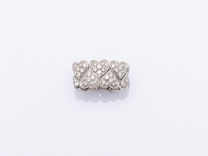 Bague bandeau en or gris 18 carats (750 ‰)...