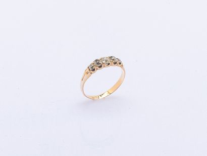 Garter ring in 14K rose gold (585 ‰) set...