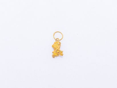 18K yellow gold pendant (750 ‰) adorned with...