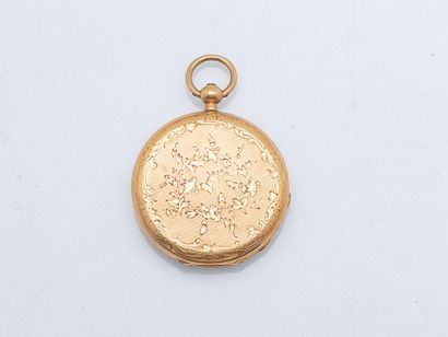 Pocket watch in 18K yellow gold (750 ‰),...