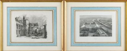 Lot de 15 gravures sur Paris et Neuilly en...