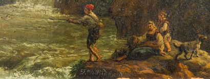Jean-Pierre BIDAULD (1743-1813) 
Scène de...