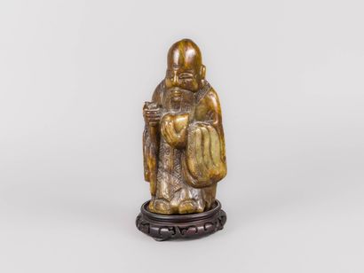 Chine
Vieillard en pierre de lard
H.: 25...