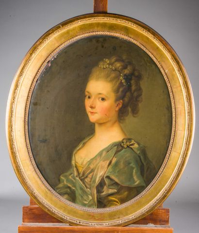 École du XIXe siècle 
Portrait d'une dame...