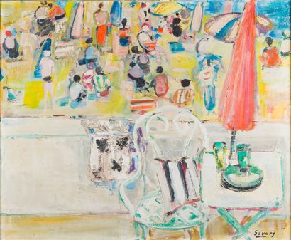 Robert SAVARY (1920-2000)
Juan les Pins 
Huile...