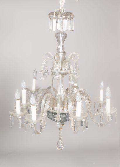 BACCARAT
Venetian-style 8-light crystal chandelier
Height:...