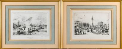 Lot de 15 gravures sur Paris et Neuilly en...