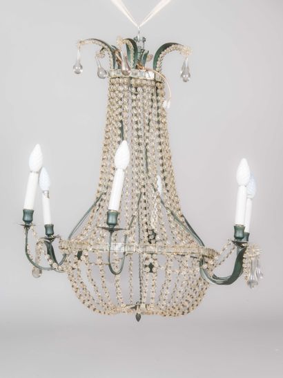 Lustre montgolfière à 6 bras de lumières...