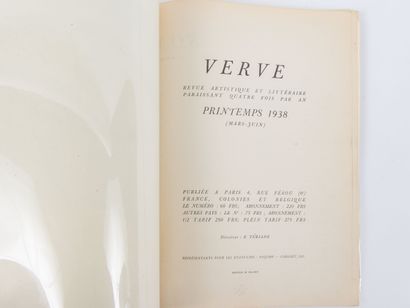 Revue Verve. Vol. I, n°2 printemps 1938.
Paris,...