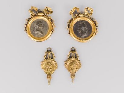 Lot de 13 miniatures encadrées. XVIIIe et...