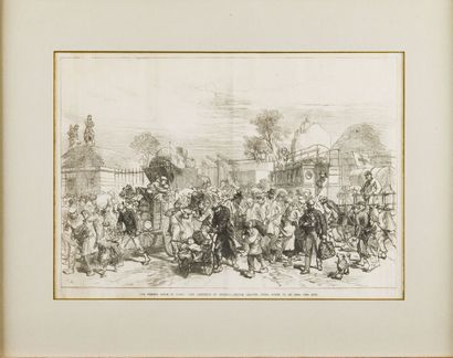 Lot de 15 gravures sur Paris et Neuilly en...