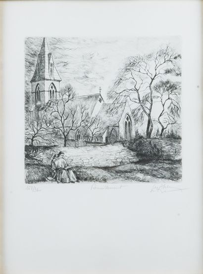 Lot de 4 estampes et reproductions : 
- Georges...